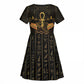 Egyptian Goddess Bastet Kid Short Sleeve Dress Ancient Mythology Sacred Black Cat