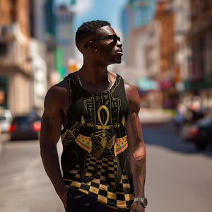 Egyptian Goddess Bastet Men Tank Top Ancient Mythology Sacred Black Cat