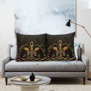 Egyptian Goddess Bastet Pillow Cover Ancient Mythology Sacred Black Cat
