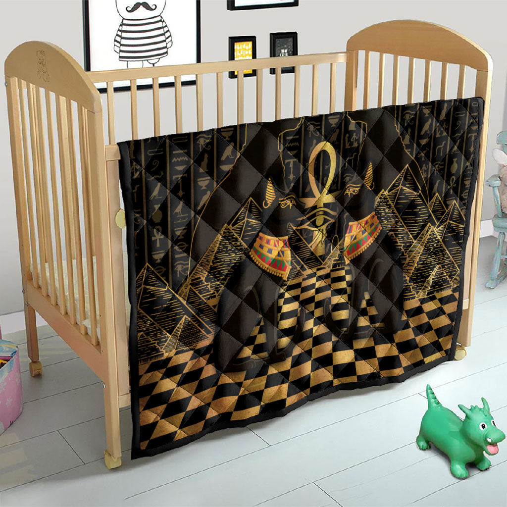 Egyptian Goddess Bastet Quilt Ancient Mythology Sacred Black Cat