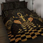 Egyptian Goddess Bastet Quilt Bed Set Ancient Mythology Sacred Black Cat