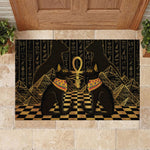 Egyptian Goddess Bastet Rubber Doormat Ancient Mythology Sacred Black Cat