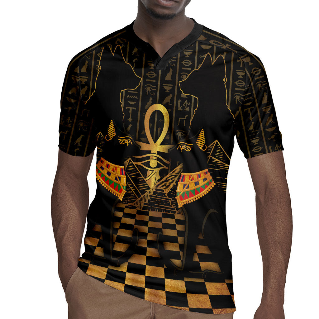 Egyptian Goddess Bastet Rugby Jersey Ancient Mythology Sacred Black Cat