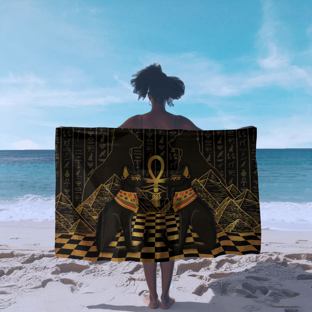 Egyptian Goddess Bastet Sarong Ancient Mythology Sacred Black Cat