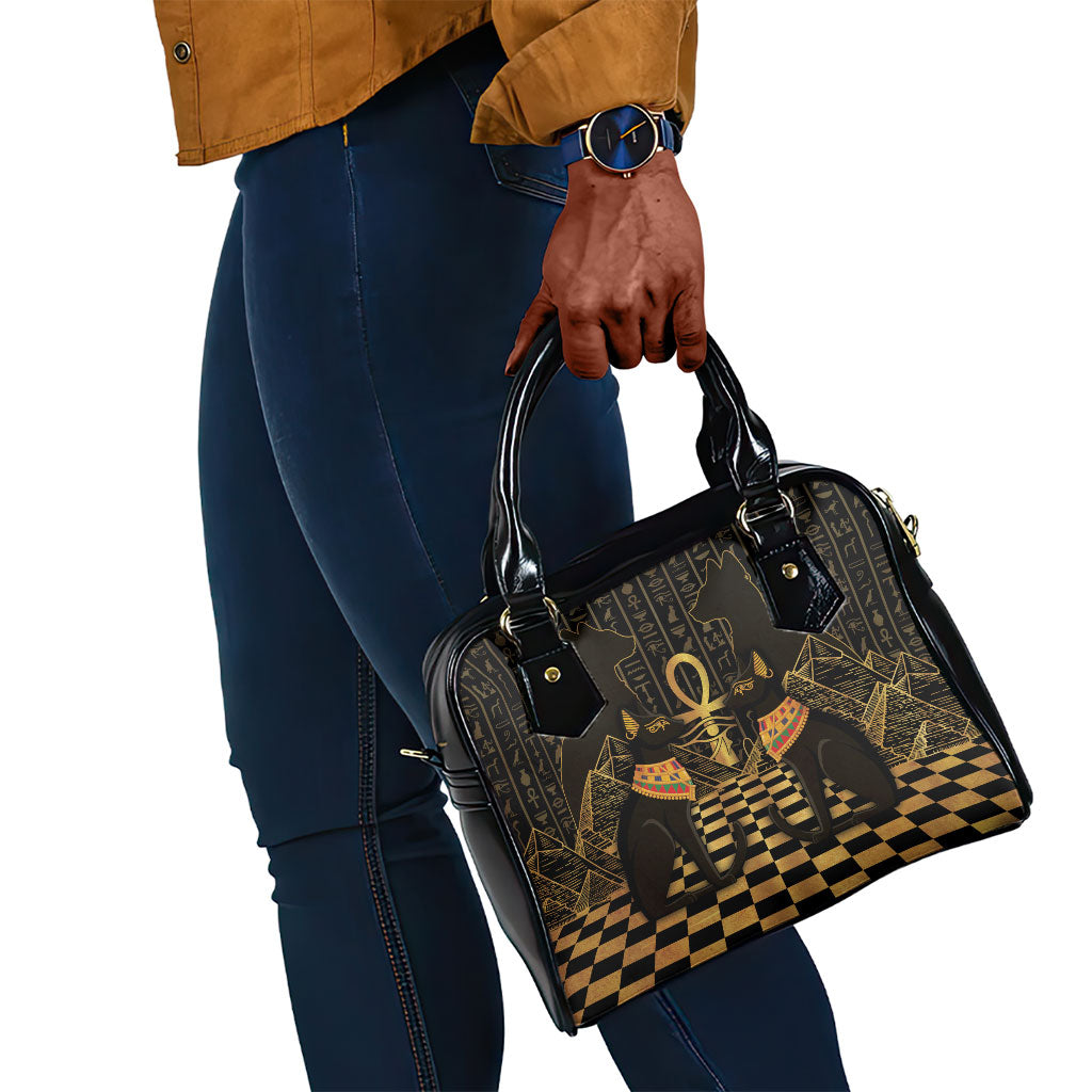 Egyptian Goddess Bastet Shoulder Handbag Ancient Mythology Sacred Black Cat