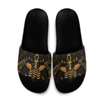 Egyptian Goddess Bastet Slide Sandals Ancient Mythology Sacred Black Cat
