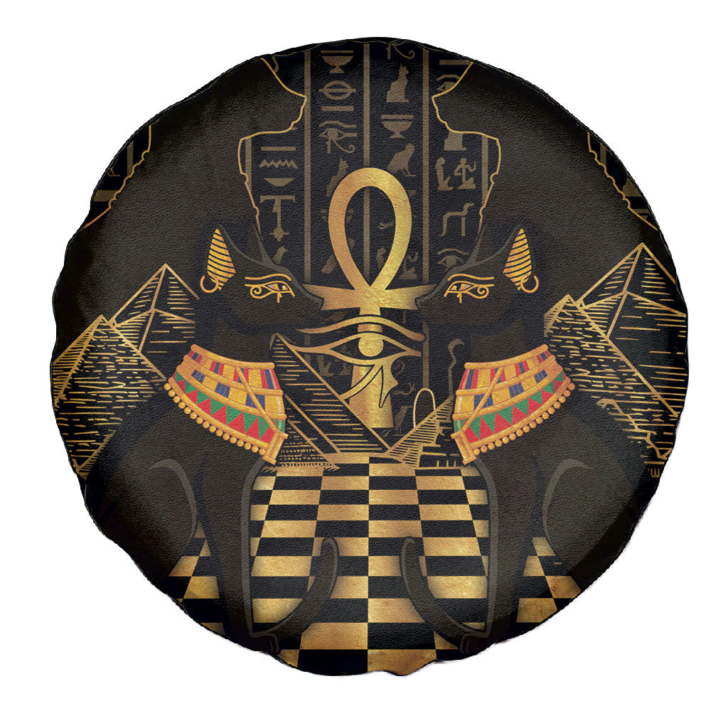 Egyptian Goddess Bastet Spare Tire Cover Ancient Mythology Sacred Black Cat