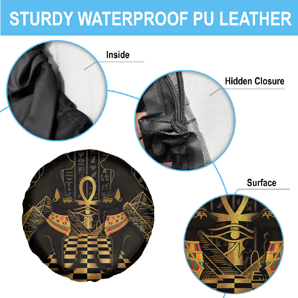 Egyptian Goddess Bastet Spare Tire Cover Ancient Mythology Sacred Black Cat