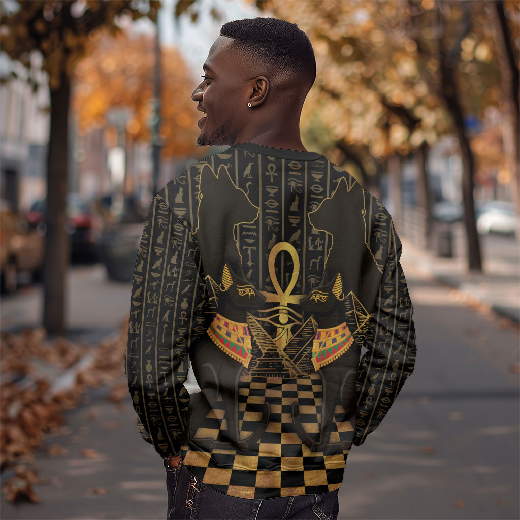 Egyptian Goddess Bastet Sweatshirt Ancient Mythology Sacred Black Cat