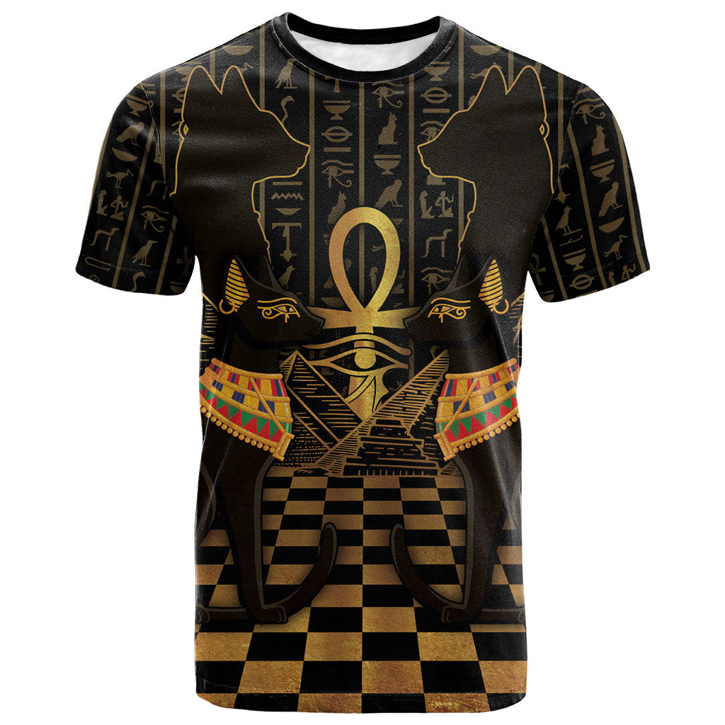 Egyptian Goddess Bastet T shirt Ancient Mythology Sacred Black Cat