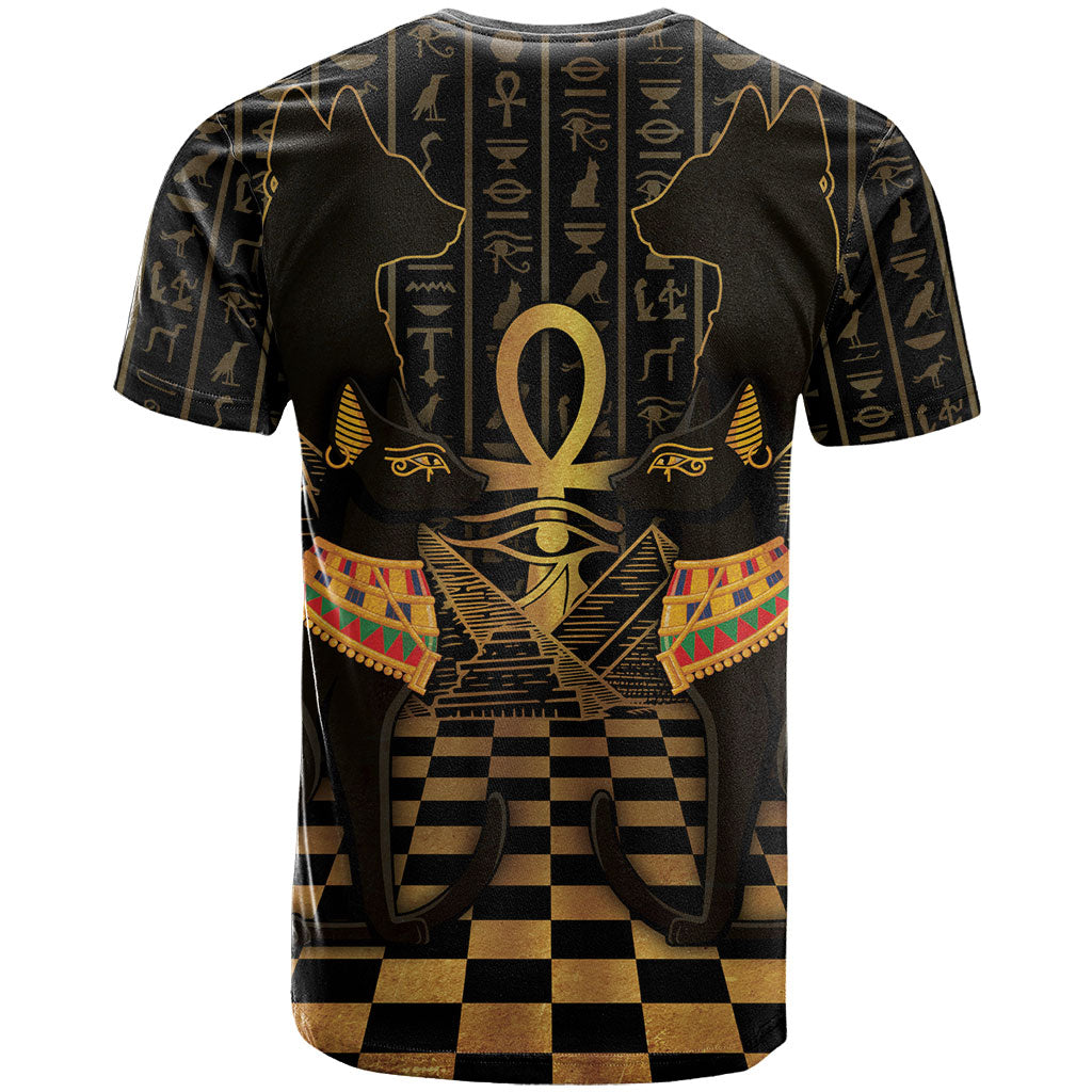 Egyptian Goddess Bastet T shirt Ancient Mythology Sacred Black Cat