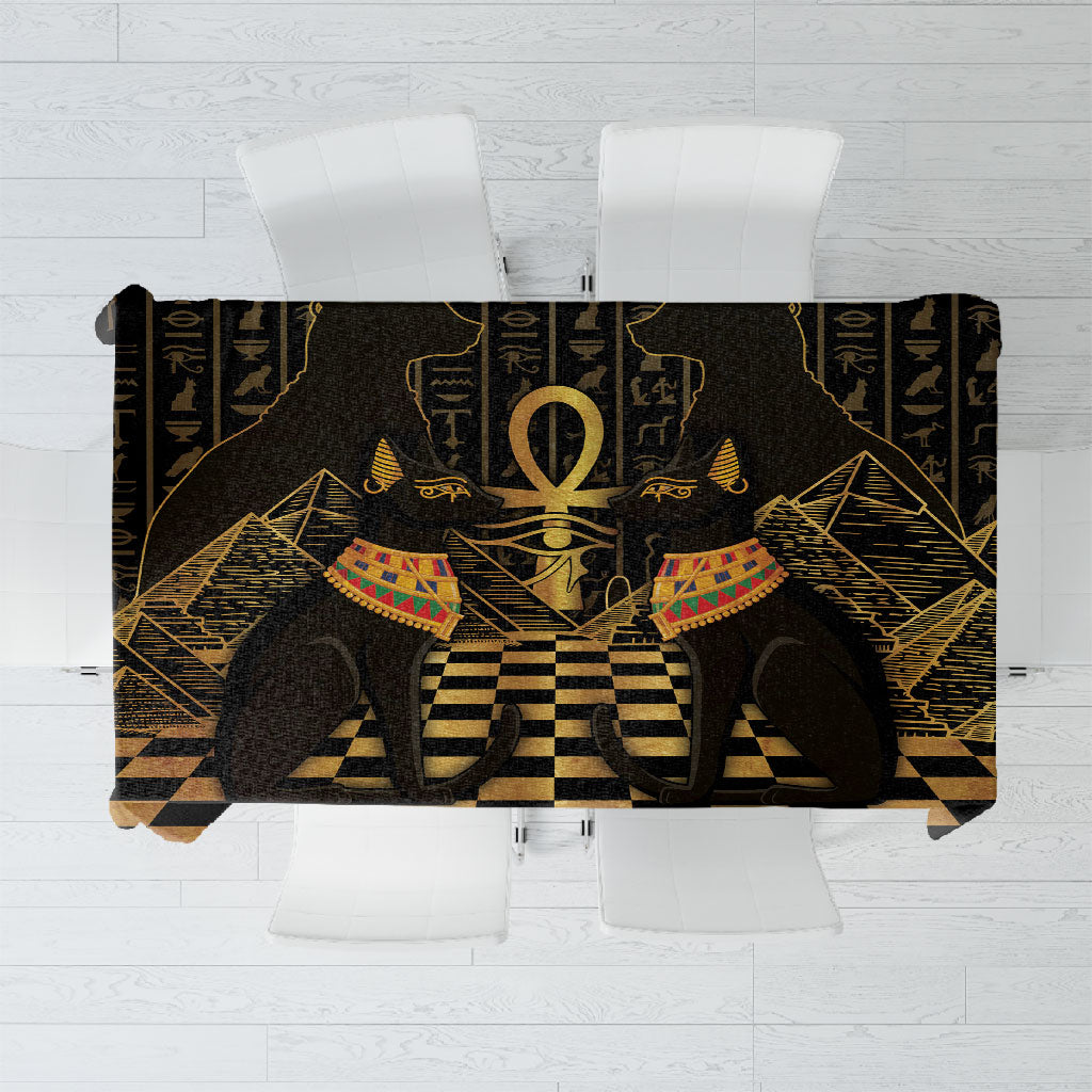 Egyptian Goddess Bastet Tablecloth Ancient Mythology Sacred Black Cat
