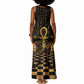 Egyptian Goddess Bastet Tank Maxi Dress Ancient Mythology Sacred Black Cat