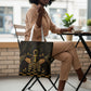 Egyptian Goddess Bastet Tote Bag Ancient Mythology Sacred Black Cat