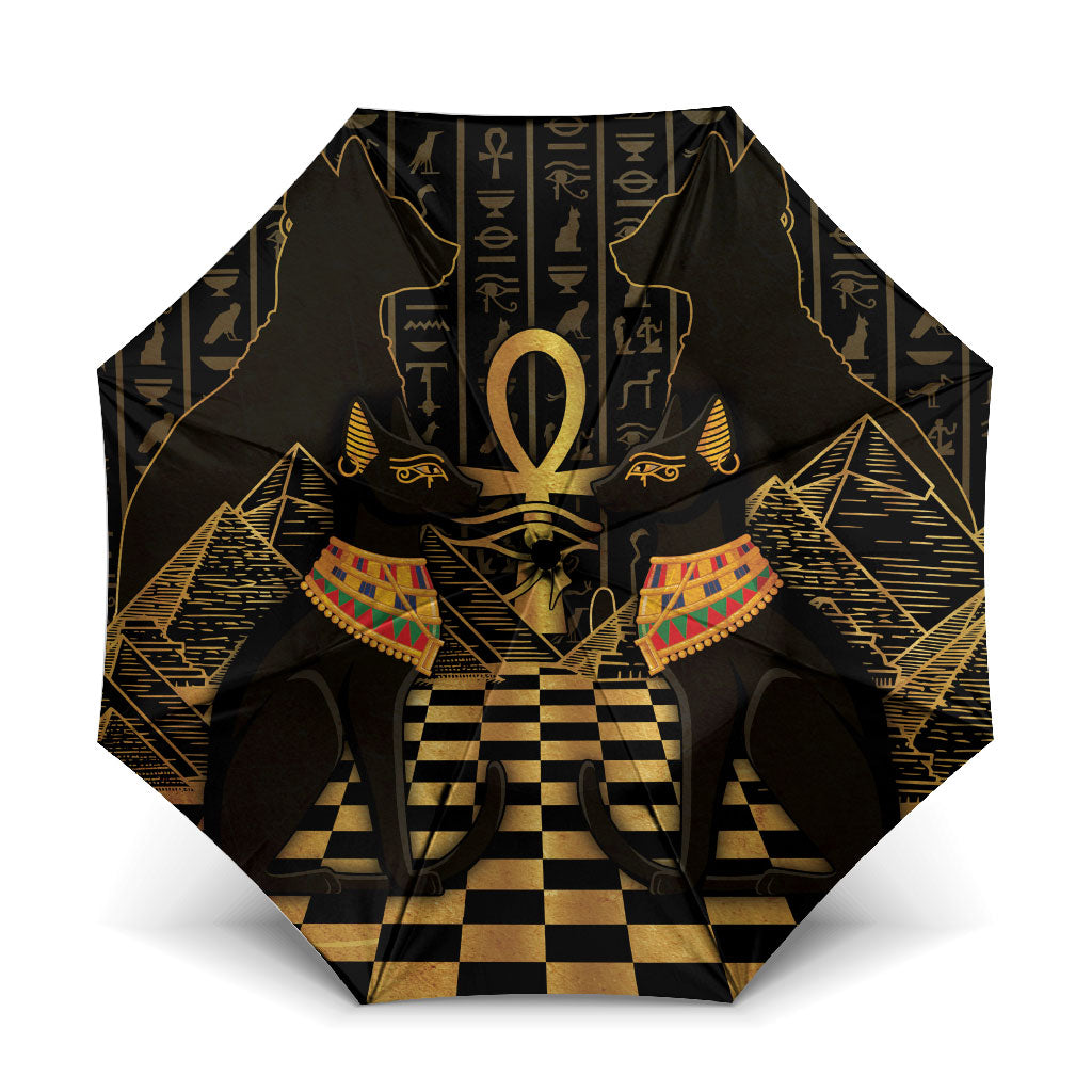 Egyptian Goddess Bastet Umbrella Ancient Mythology Sacred Black Cat