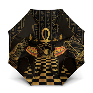 Egyptian Goddess Bastet Umbrella Ancient Mythology Sacred Black Cat