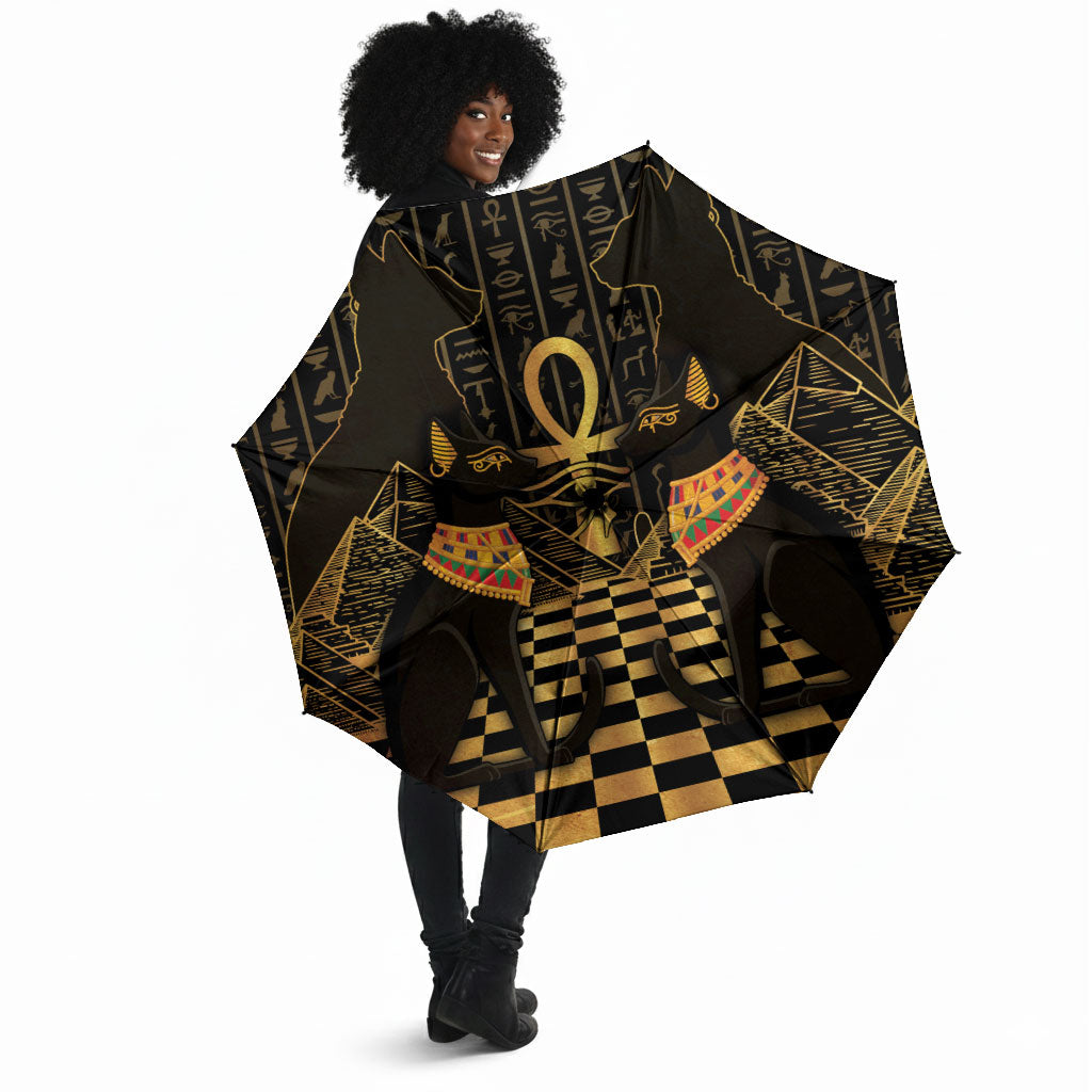 Egyptian Goddess Bastet Umbrella Ancient Mythology Sacred Black Cat