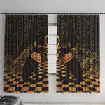 Egyptian Goddess Bastet Window Curtain Ancient Mythology Sacred Black Cat