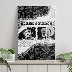 Black Cowboy Canvas Wall Art African American Black History Unique Style