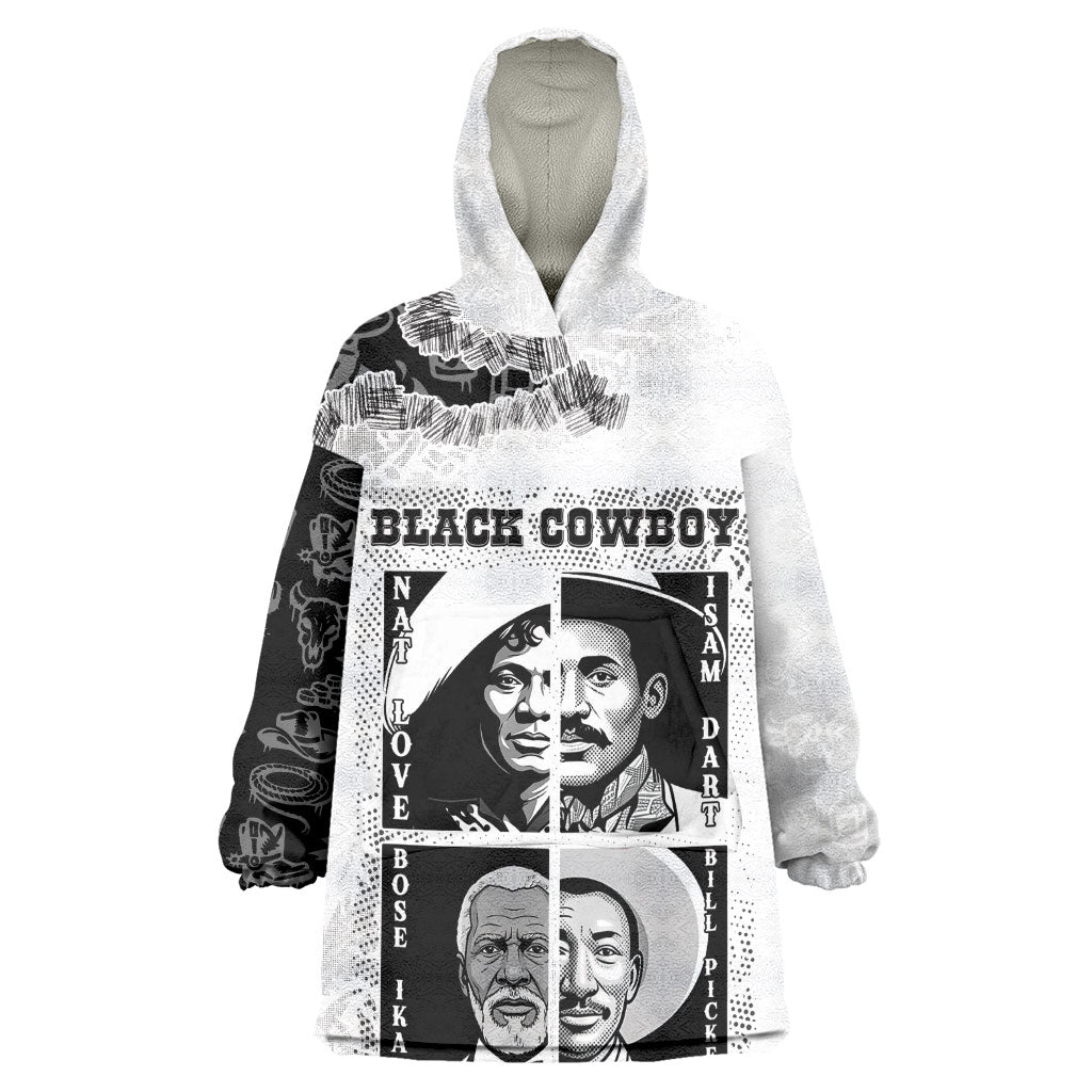 Black Cowboy Kid Wearable Blanket Hoodie African American Black History Unique Style