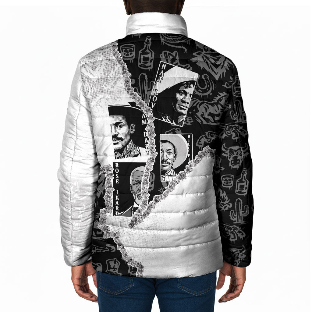 Black Cowboy Padded Jacket African American Black History Unique Style