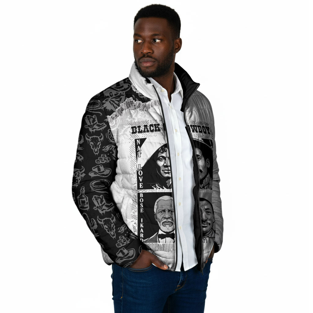 Black Cowboy Padded Jacket African American Black History Unique Style