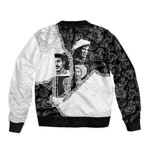 Black Cowboy Sleeve Zip Bomber Jacket African American Black History Unique Style