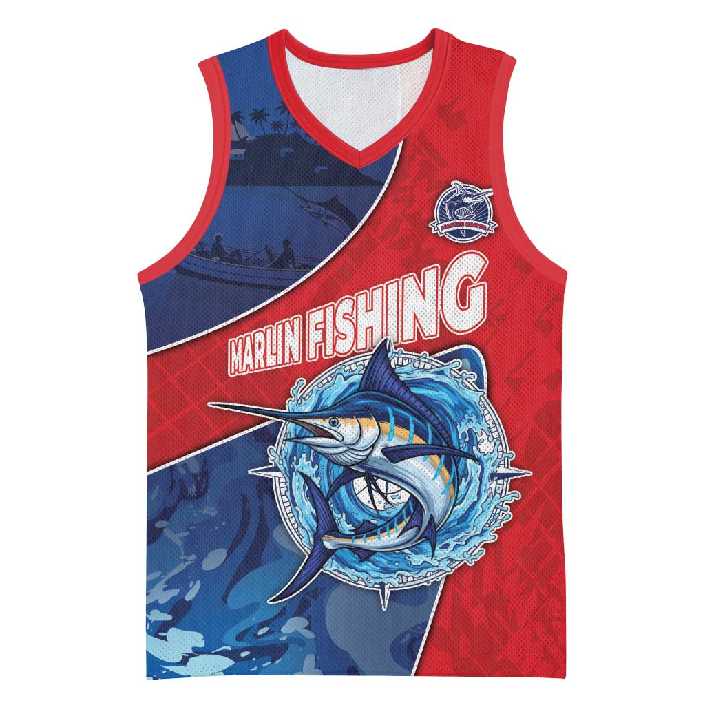 Afro-Dominicans Fishing Basketball Jersey Master Baiter - African Pride