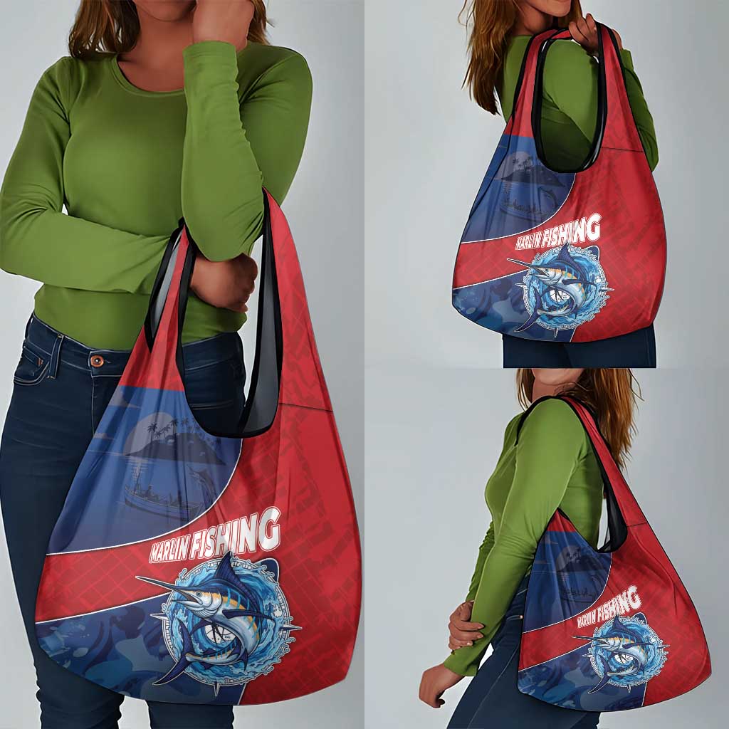 Afro-Dominicans Fishing Grocery Bag Master Baiter - African Pride
