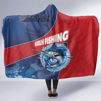Afro-Dominicans Fishing Hooded Blanket Master Baiter - African Pride