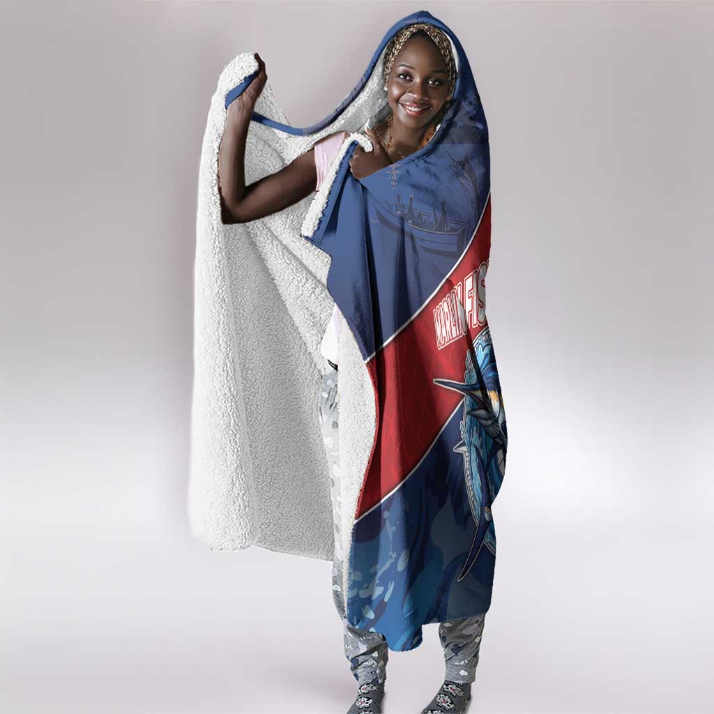 Afro-Dominicans Fishing Hooded Blanket Master Baiter - African Pride