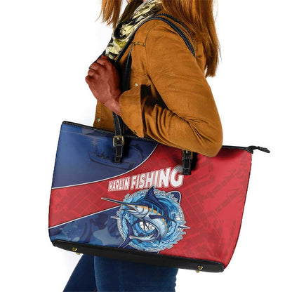 Afro-Dominicans Fishing Leather Tote Bag Master Baiter - African Pride