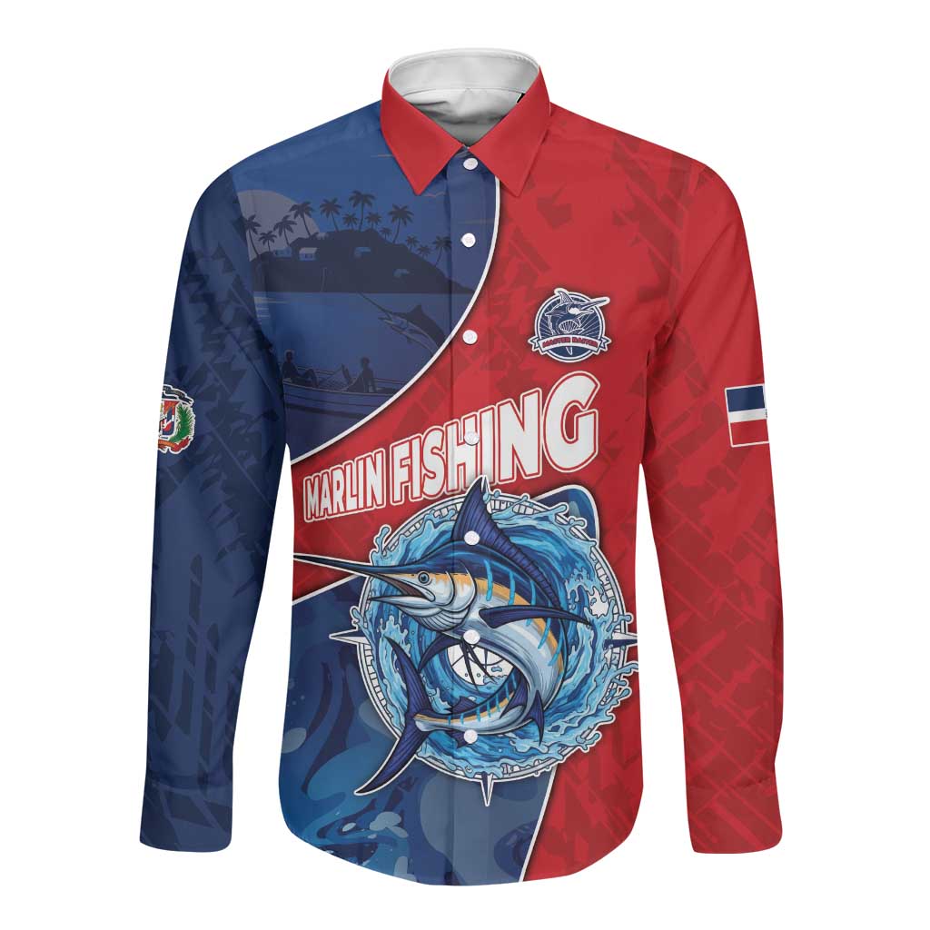 Afro-Dominicans Fishing Long Sleeve Button Shirt Master Baiter - African Pride