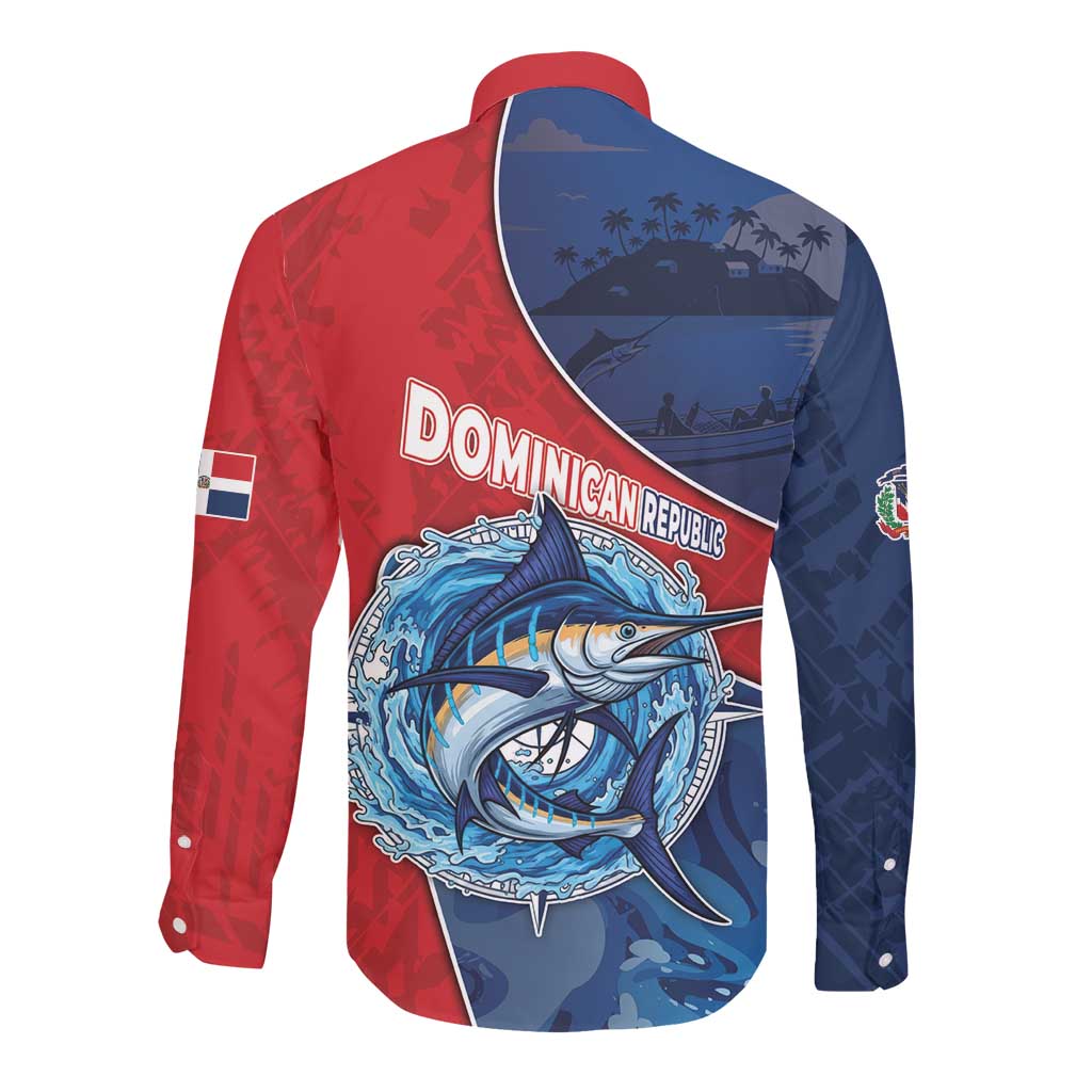 Afro-Dominicans Fishing Long Sleeve Button Shirt Master Baiter - African Pride