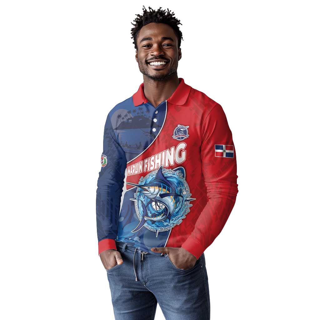 Afro-Dominicans Fishing Long Sleeve Polo Shirt Master Baiter - African Pride