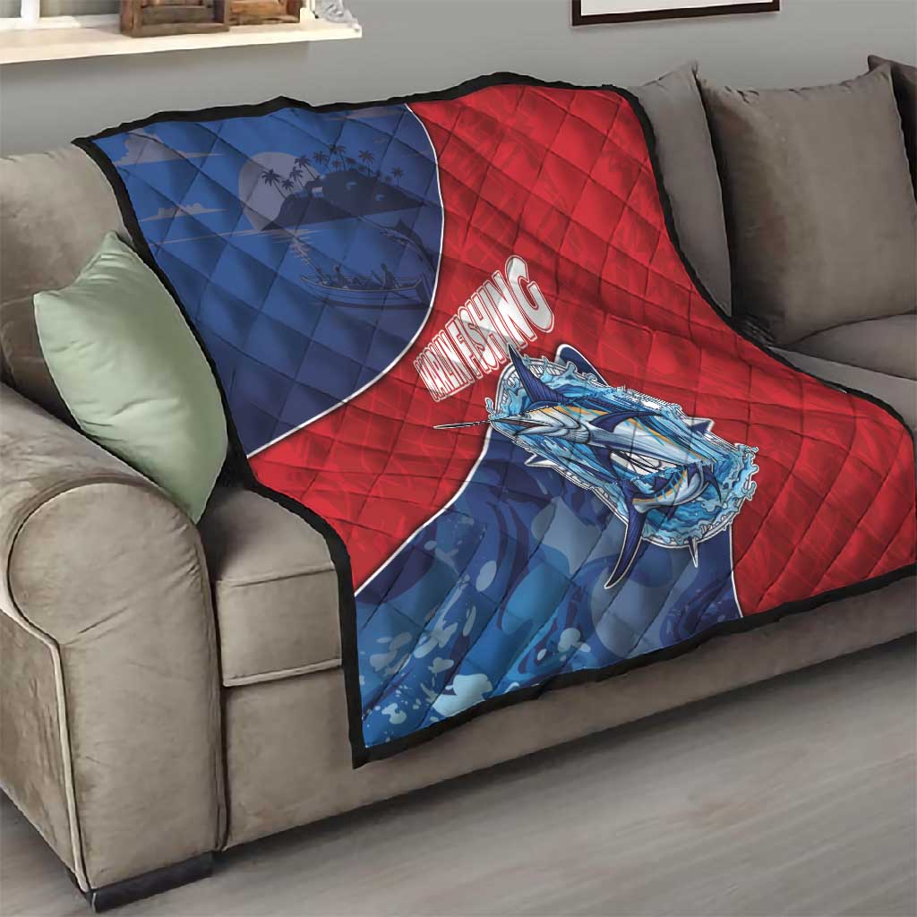 Afro-Dominicans Fishing Quilt Master Baiter - African Pride