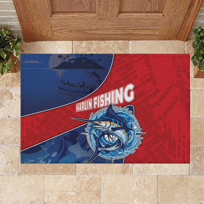 Afro-Dominicans Fishing Rubber Doormat Master Baiter - African Pride