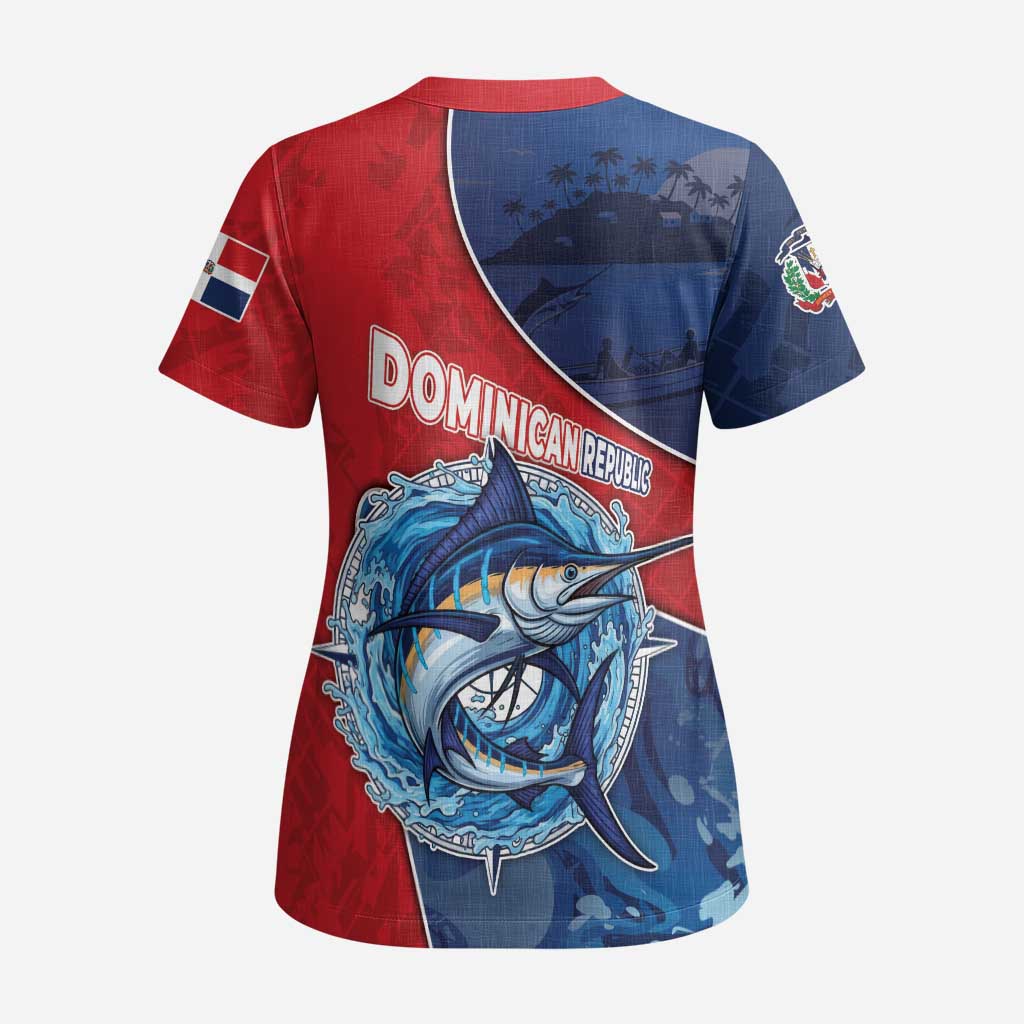 Afro-Dominicans Fishing Scrub Top Master Baiter - African Pride