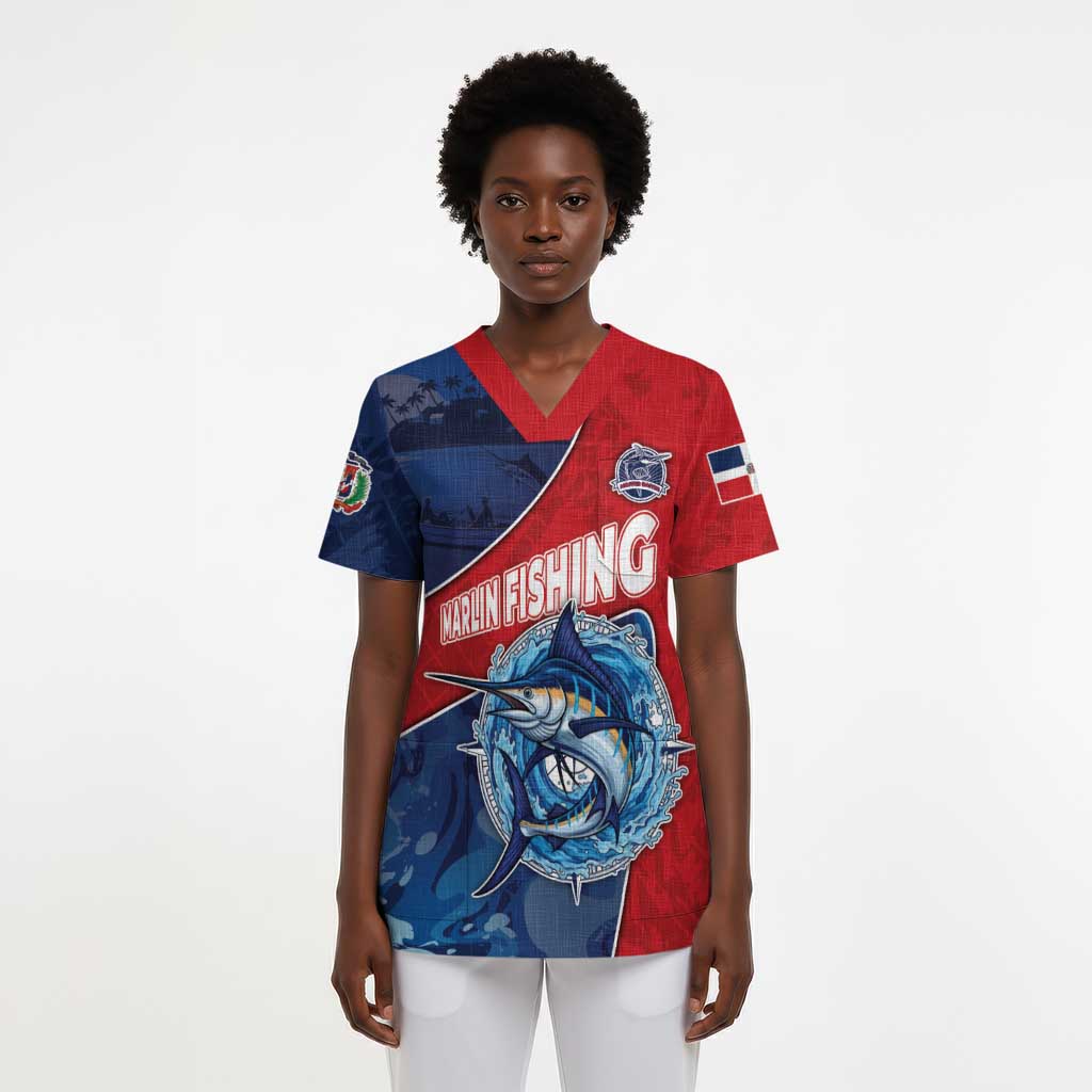 Afro-Dominicans Fishing Scrub Top Master Baiter - African Pride