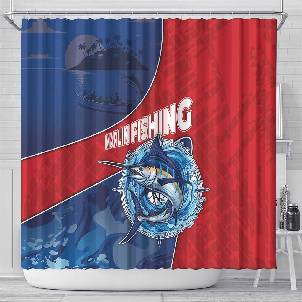 Afro-Dominicans Fishing Shower Curtain Master Baiter - African Pride