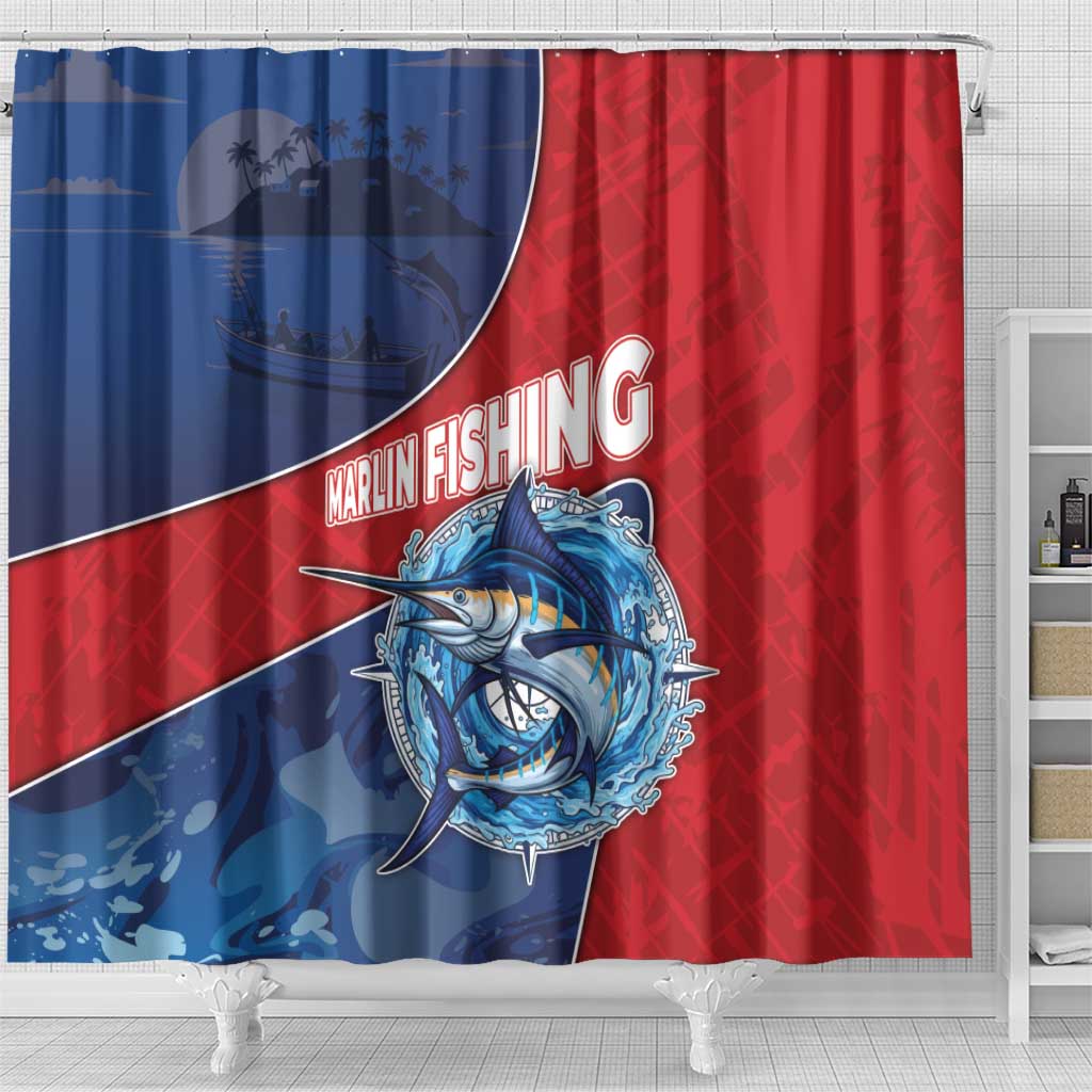 Afro-Dominicans Fishing Shower Curtain Master Baiter - African Pride