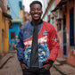 Afro-Dominicans Fishing Sleeve Zip Bomber Jacket Master Baiter - African Pride