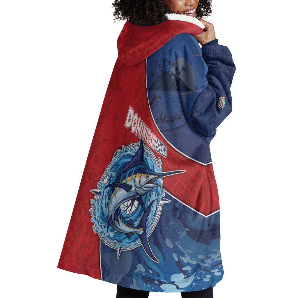 Afro-Dominicans Fishing Wearable Blanket Hoodie Master Baiter - African Pride