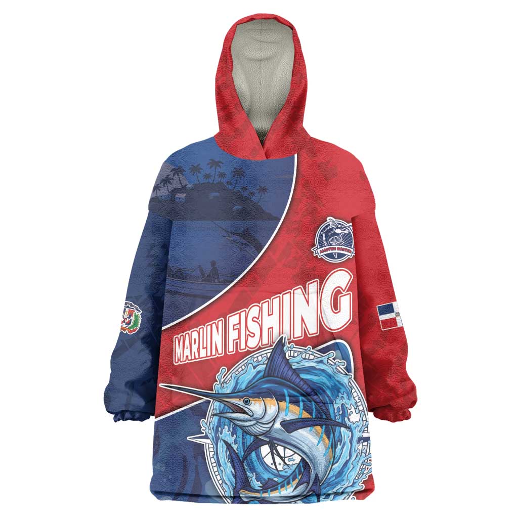 Afro-Dominicans Fishing Wearable Blanket Hoodie Master Baiter - African Pride