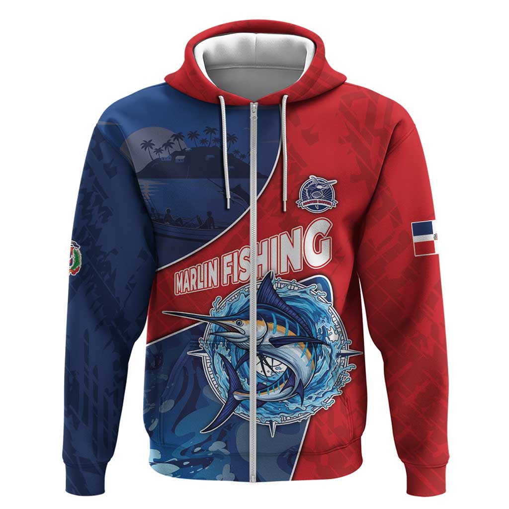 Afro-Dominicans Fishing Zip Hoodie Master Baiter - African Pride