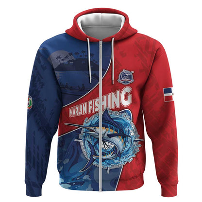 Afro-Dominicans Fishing Zip Hoodie Master Baiter - African Pride