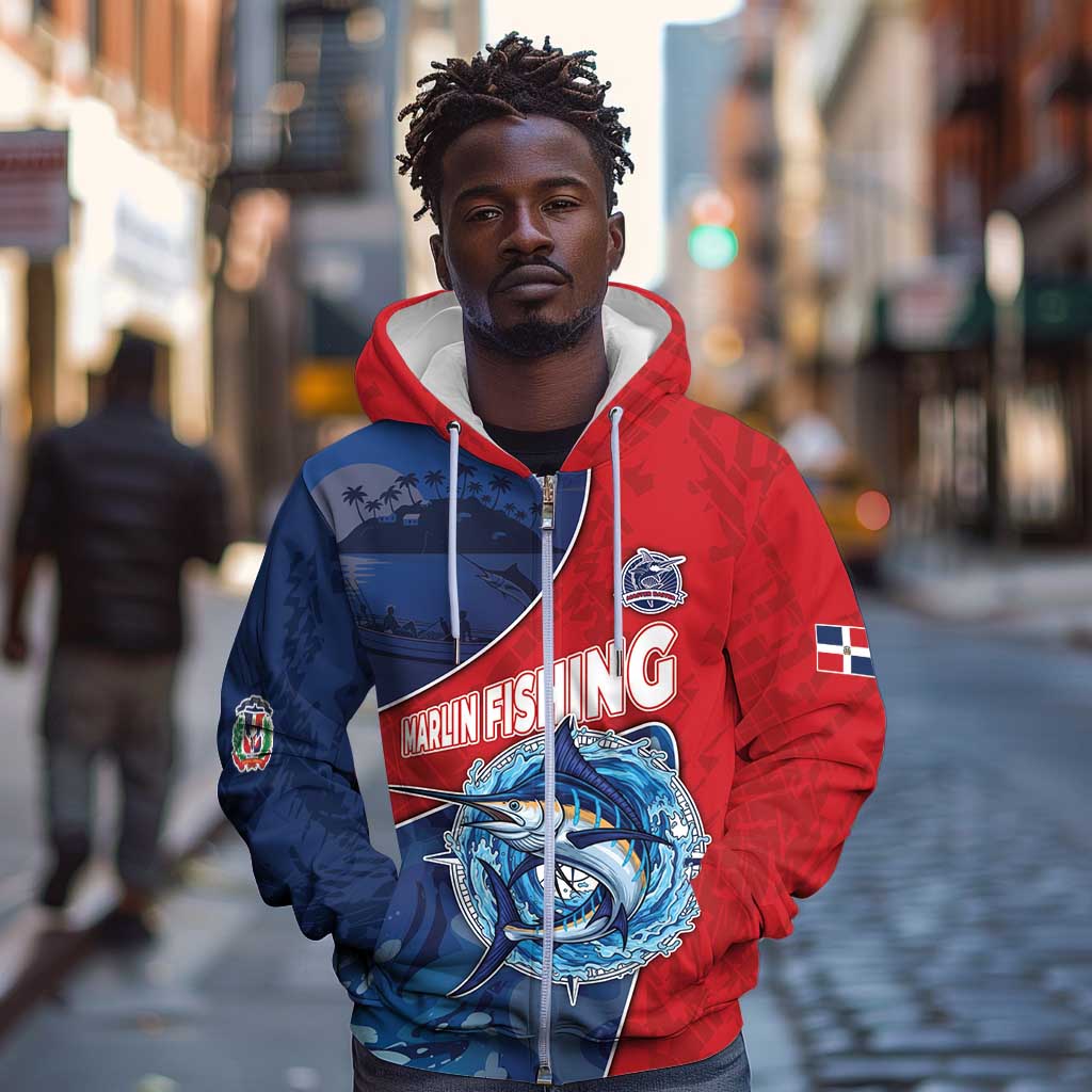 Afro-Dominicans Fishing Zip Hoodie Master Baiter - African Pride