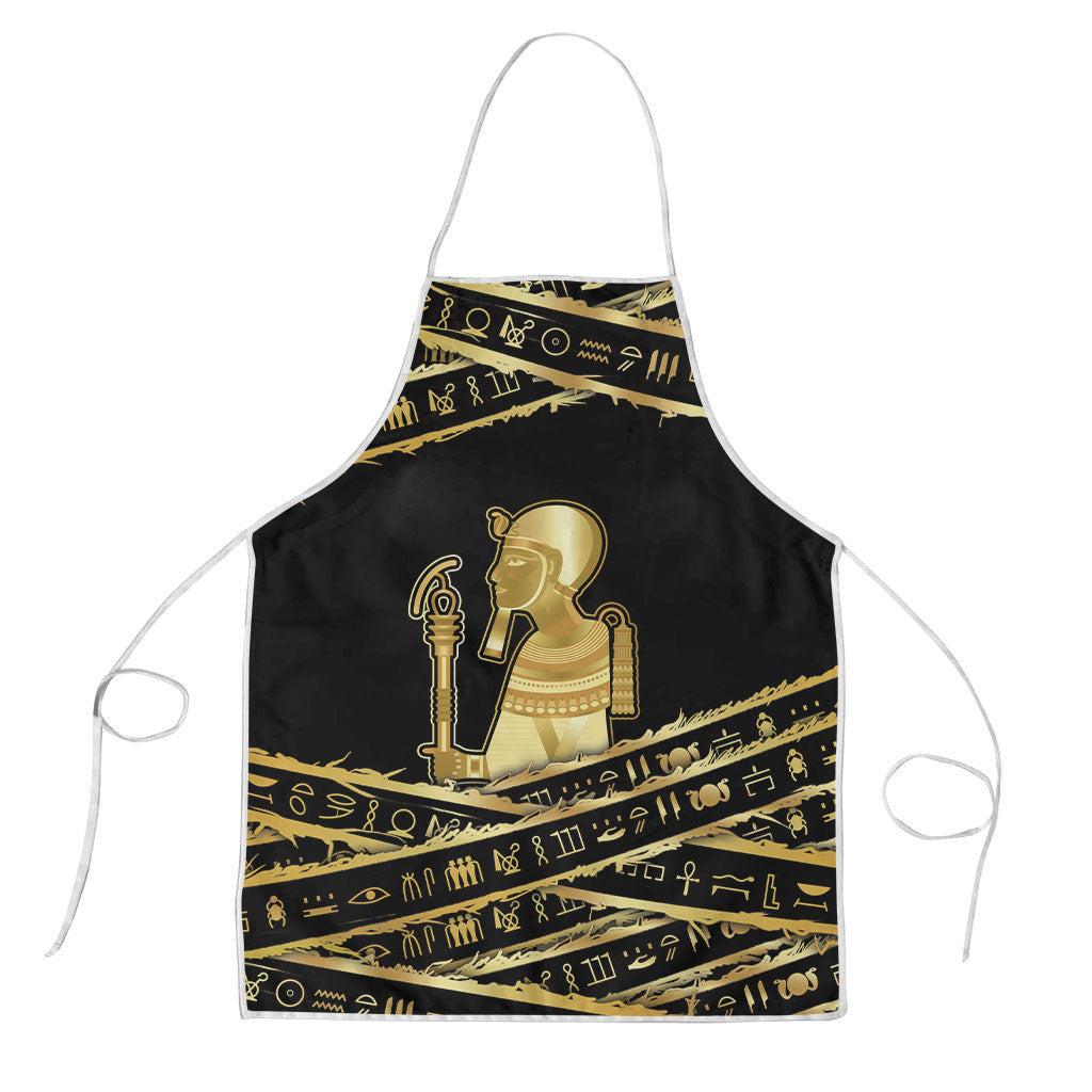Egyptian God Ptah Apron Gold Mummy Wrap Hieroglyphics Patterns