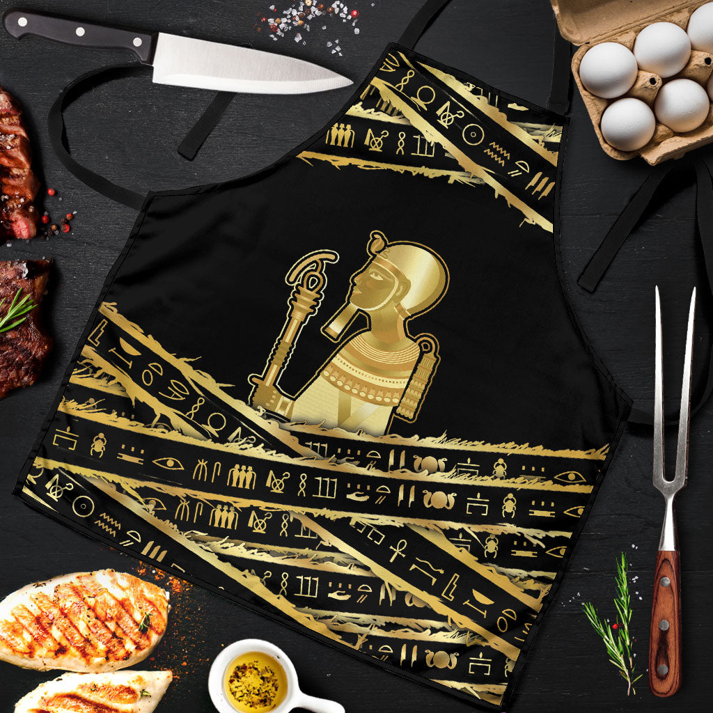 Egyptian God Ptah Apron Gold Mummy Wrap Hieroglyphics Patterns