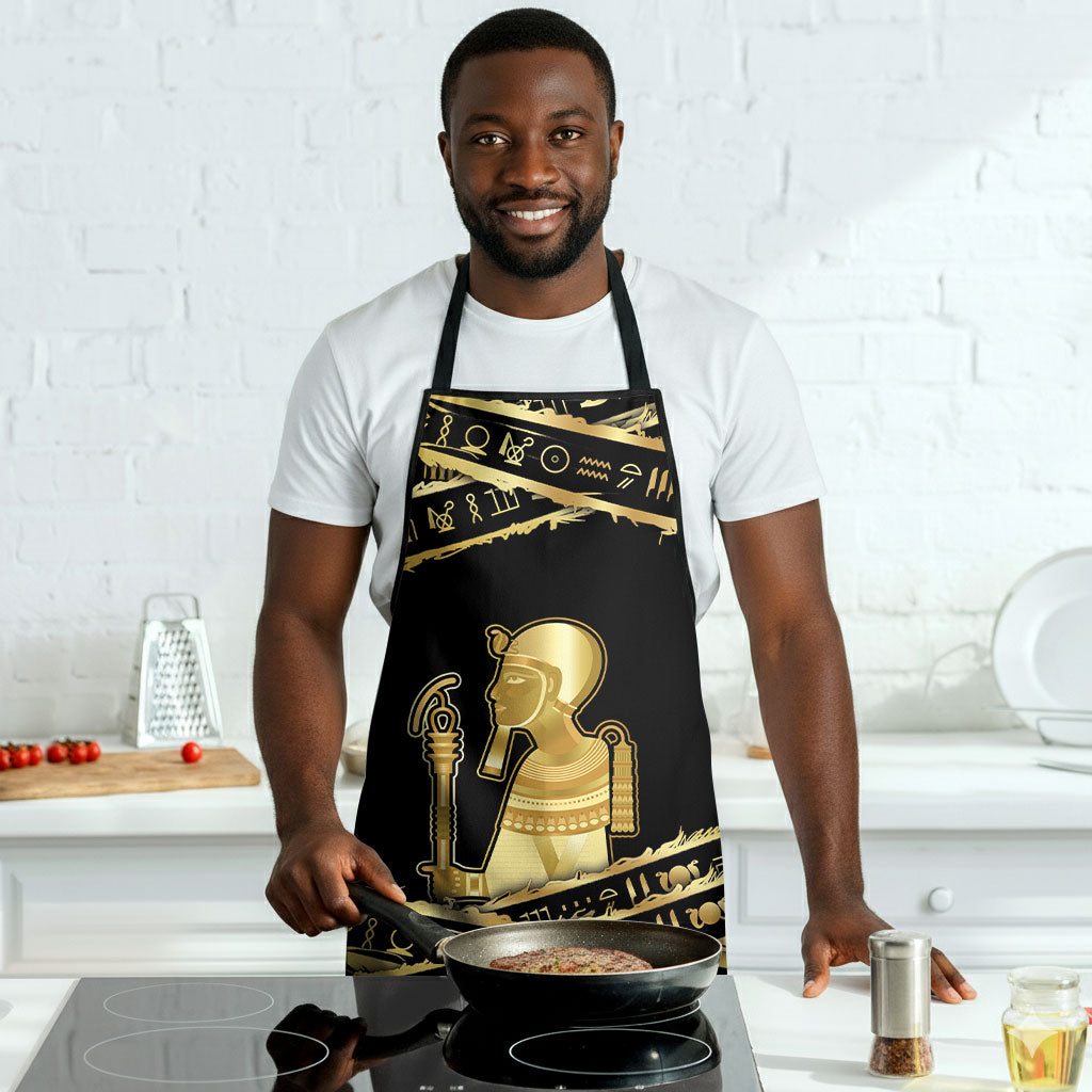 Egyptian God Ptah Apron Gold Mummy Wrap Hieroglyphics Patterns